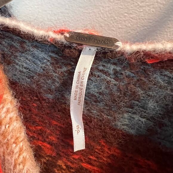 Free People Multicolored Ainsley Poncho Size S - Picture 5 of 6